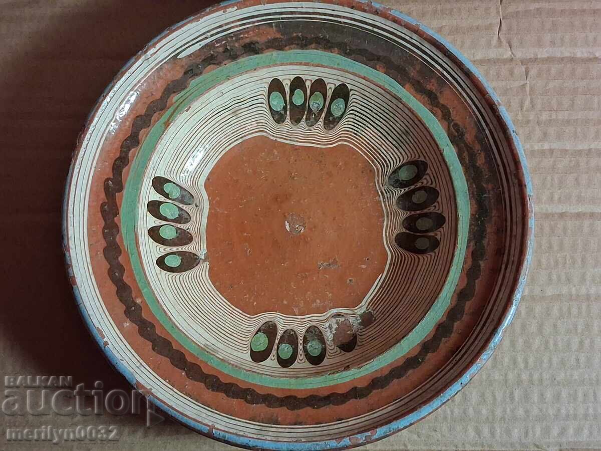 Παλιό πήλινο δοχείο, αγγεία, πιάτο