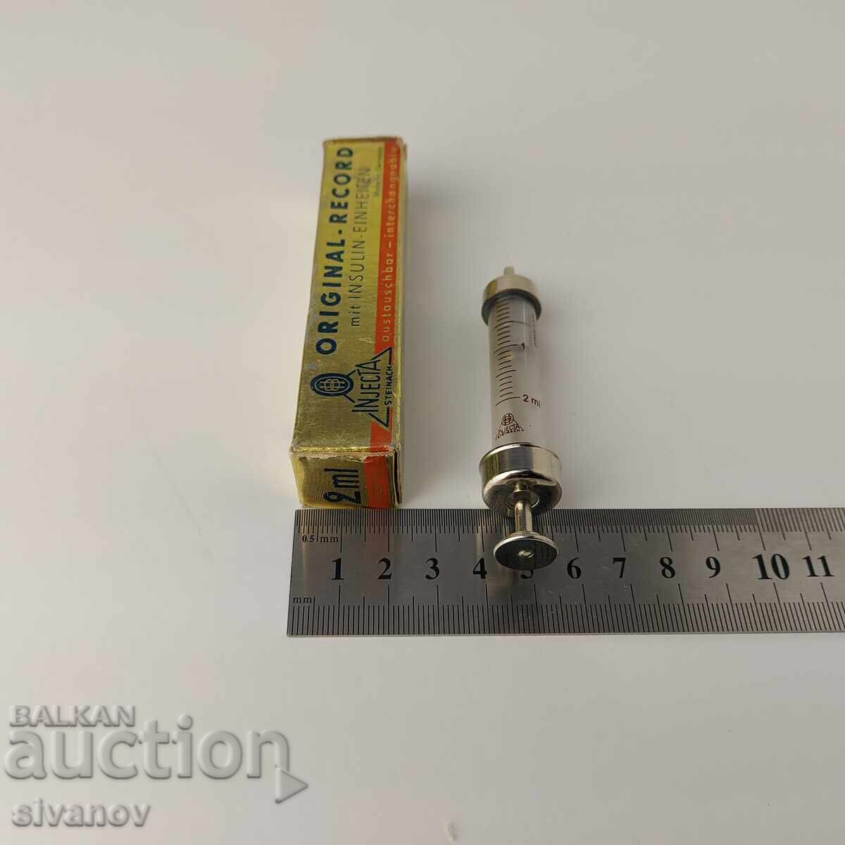 Old Injecta Original-Record 2ml Syringe 200deg #5367 - 7