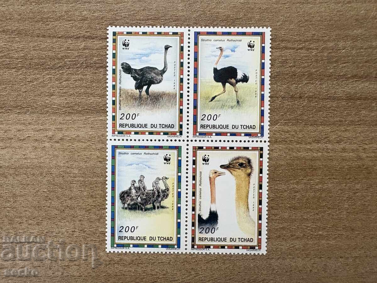 Τσαντ - WWF - Στράους (1996) MNH