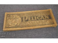 Παλιό άδειο χαρτόκουτο Pelican βουλγαρικά βαμβακερά κλωστές