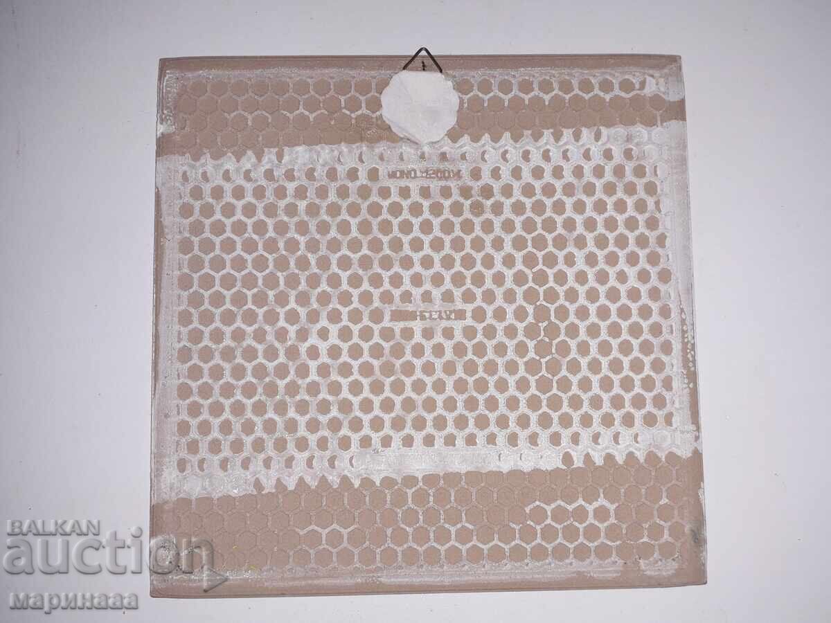 Hand-painted, signed plate with price 7.00 BGN | € 3.58