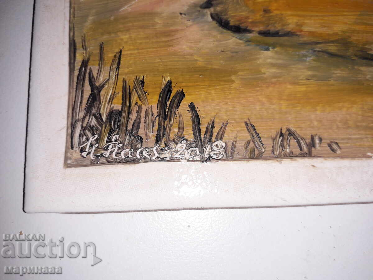 Auction  Hand-painted, signed plate