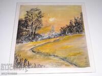 Hand-painted, signed plate