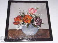 Hand-painted, signed plate