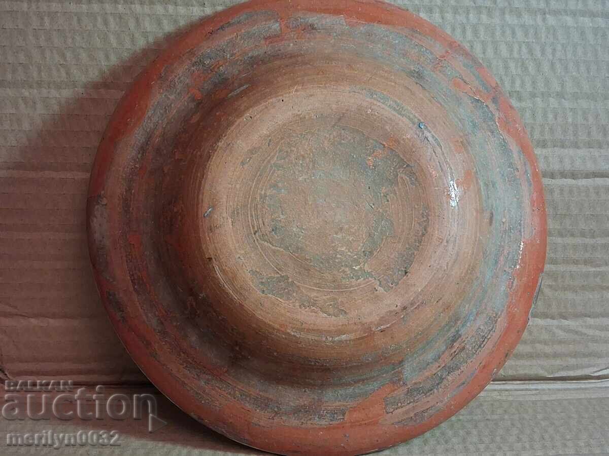 Auction  Old clay pot, pottery, plate
