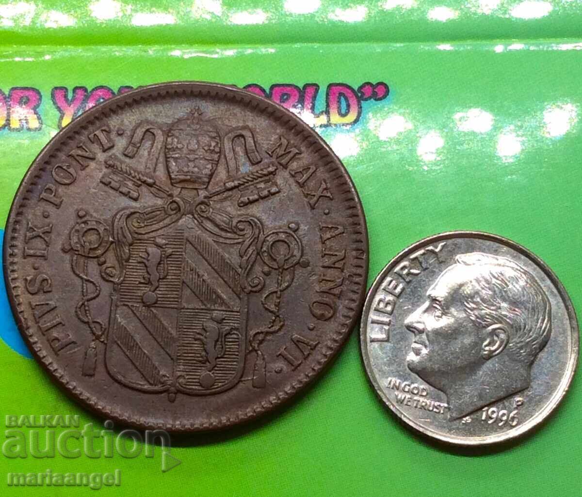 1 Baiocco 1851 Vatican Gregory XVI Bronze with price 46.00 BGN | € 23.52 1 Baiocco 1851 Vatican Gregory XVI Bronze with price 46.00 BGN | € 23.52