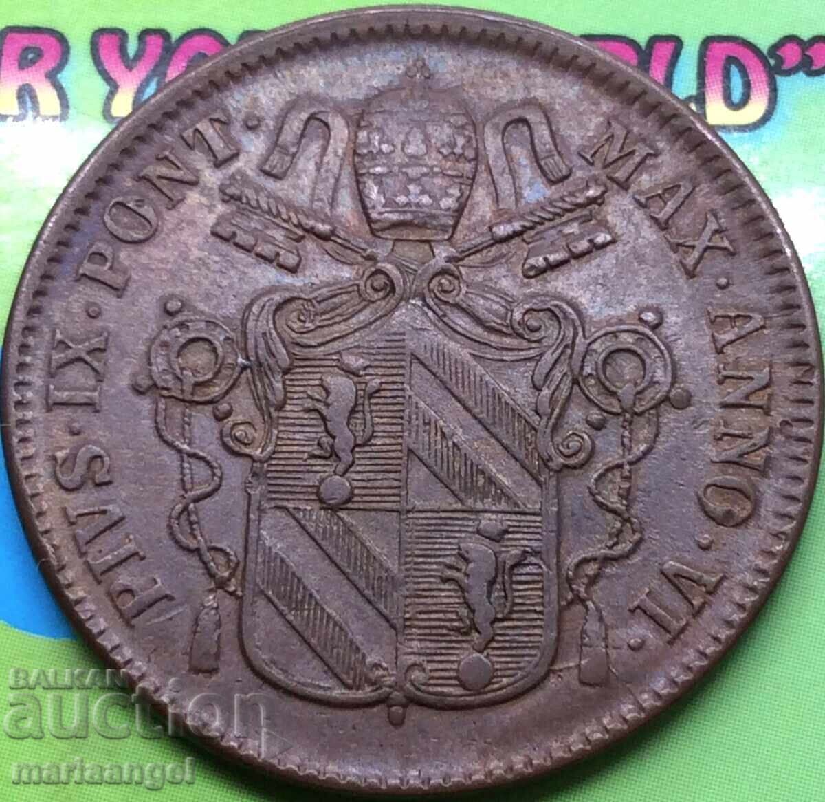 Delivery of 1 Baiocco 1851 Vatican Gregory XVI Bronze Delivery of 1 Baiocco 1851 Vatican Gregory XVI Bronze