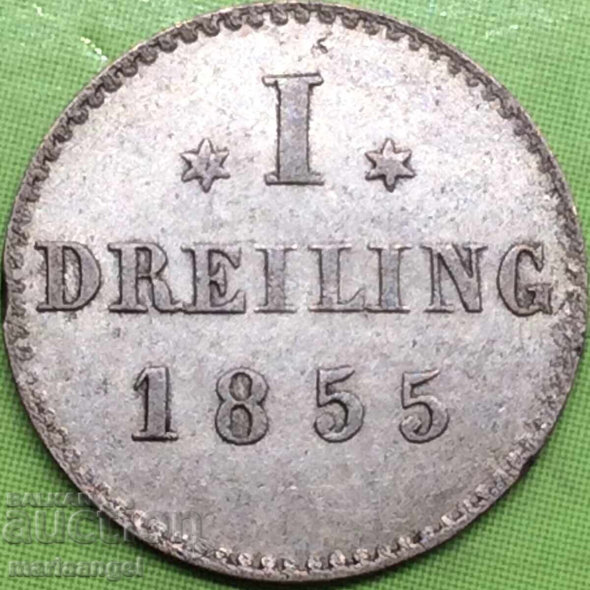 1 ντρέιλινγκ ασήμι 1855 Γερμανίας με τιμή 44.00 BGN | € 22.50