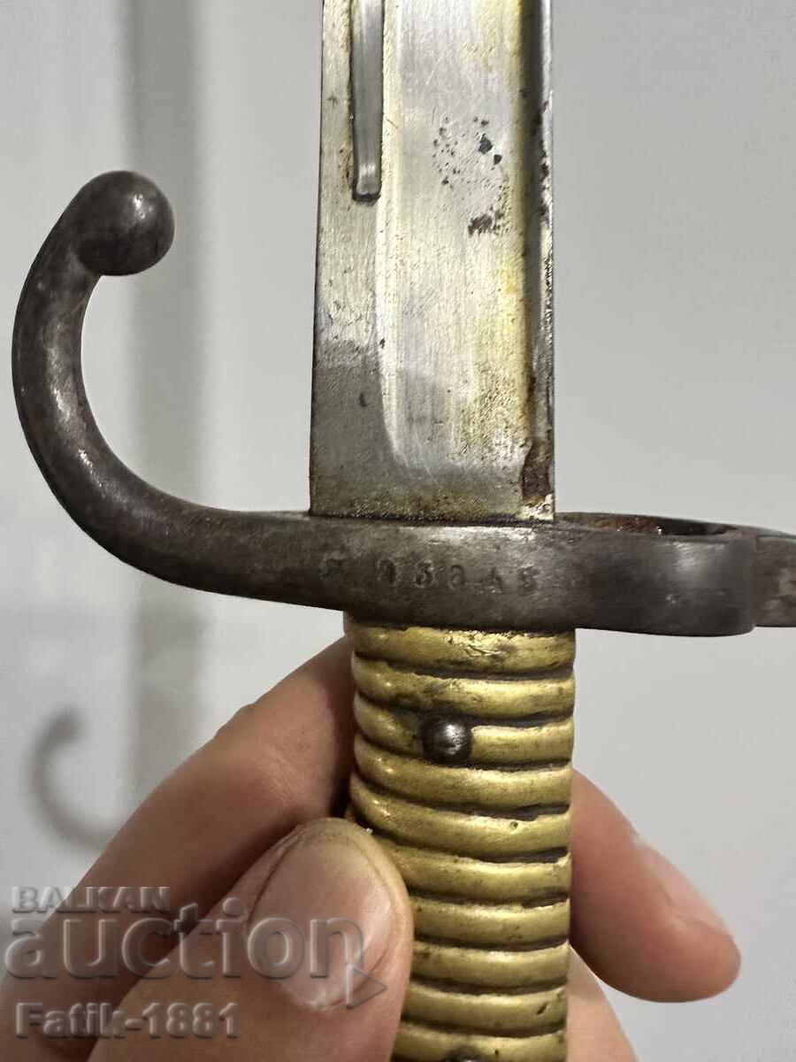 Auction  Bayonet knife yatagan blade for Chassepot rifle