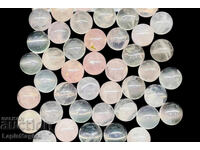 Cuarț roz 8mm cabochon rotund - preț pentru 10 bucăți