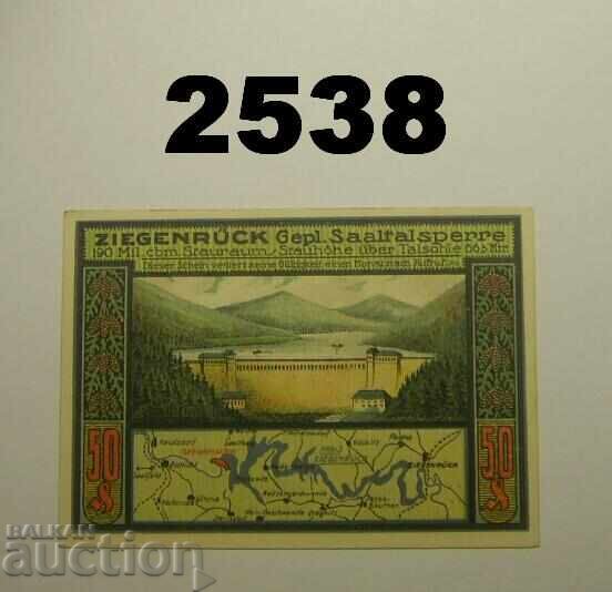 Ziegenruck 50 pfennig 1921 Germany with price 2.50 BGN | € 1.28