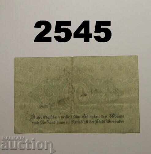 Wiesbaden 50 pfennig 1917 Германия с цена 3.00 лв. | € 1.53