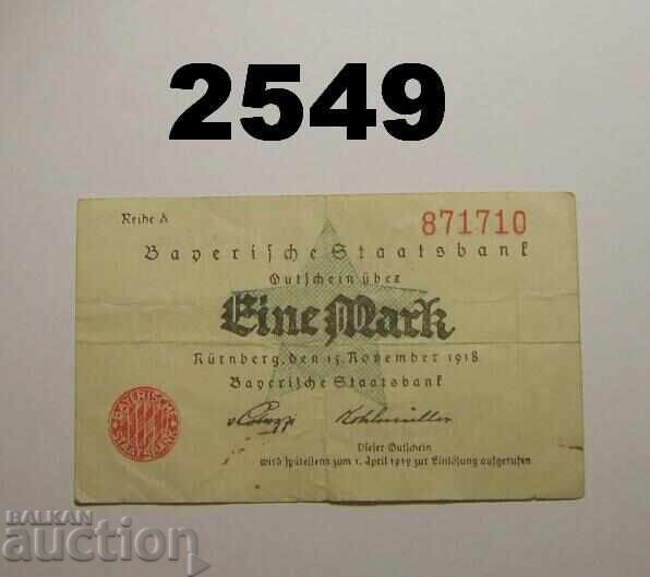 Nurnberg 1 mark 1918 Германия Nurnberg 1 mark 1918 Германия