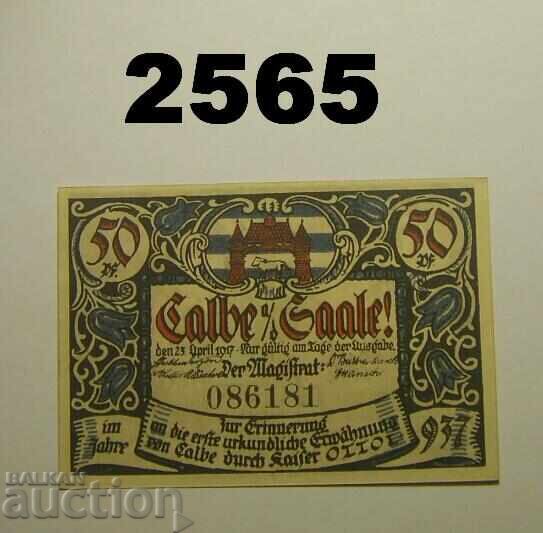 Calbe a. d. Saale 50 pfennig 1917 Germania