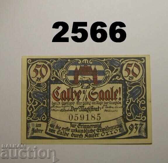 Calbe a. d. Saale 50 pfennig 1917 Germania
