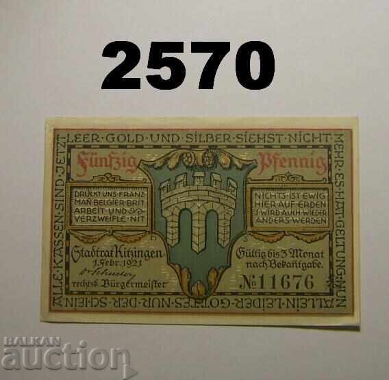 Kitzingen 50 pfennig 1921 Германия с цена 2.00 лв. | € 1.02