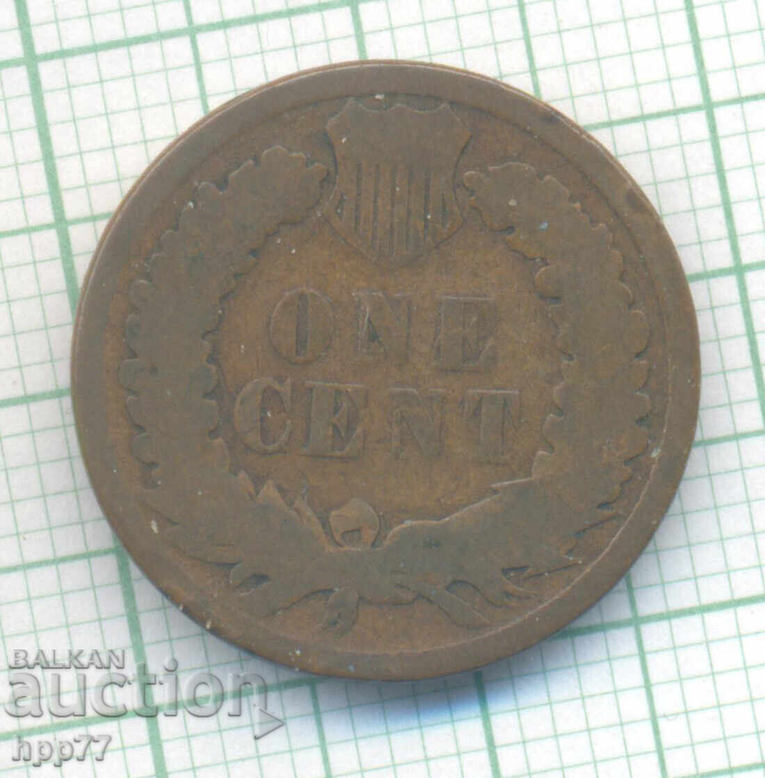 1883 United States One Cent Coin with price 5.86 BGN | € 3.00