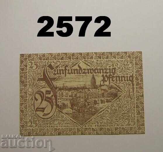 Φρανκφούρτη επί του Μάιν 25 πφένιχ 1919 Γερμανία με τιμή 2.00 BGN | € 1.02 Φρανκφούρτη επί του Μάιν 25 πφένιχ 1919 Γερμανία με τιμή 2.00 BGN | € 1.02