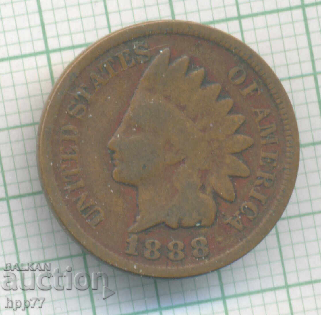 1888 United States One Cent Coin