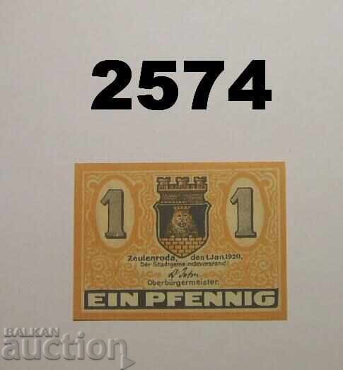 Zeulenroda 1 pfennig 1920 Γερμανία Zeulenroda 1 pfennig 1920 Γερμανία