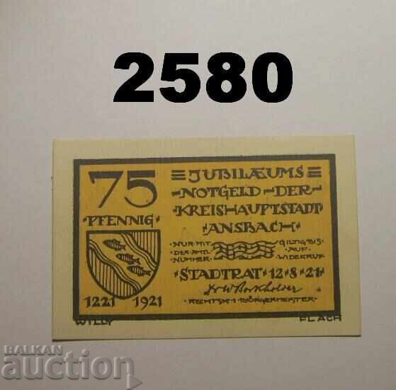 Ansbach 75 pfennig 1921