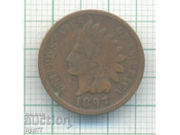 Coin one cent USA 1897