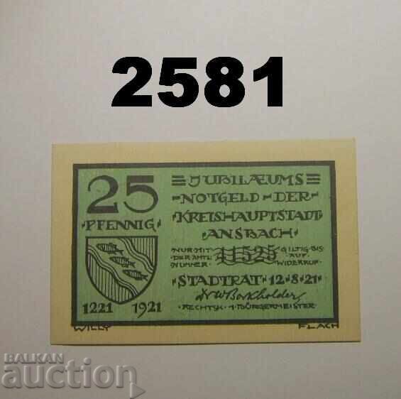 Ansbach 25 pfennig 1921