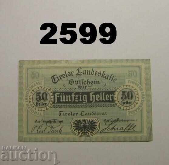 Tirol 50 heller 1920 Austria