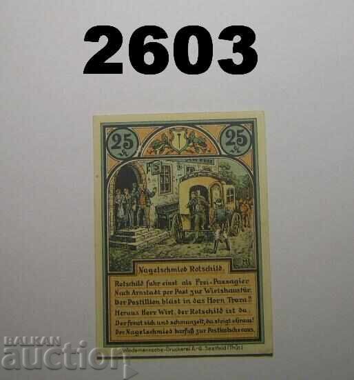 Ρόδα bei Ilmenau 25 pfennig 1921 Γερμανία με τιμή 2.00 BGN | € 1.02