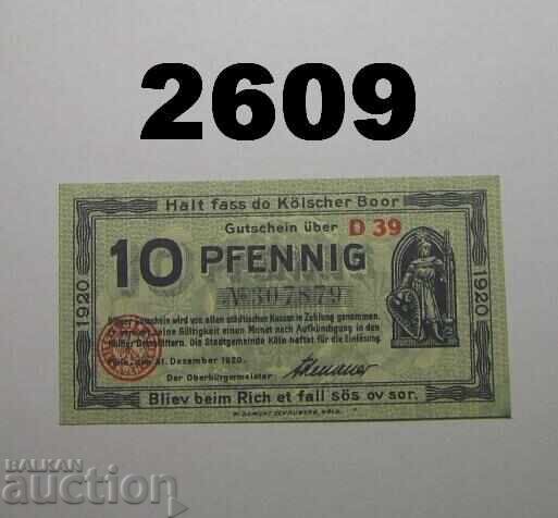 Κολωνία 10 pfennig 1920 Γερμανία