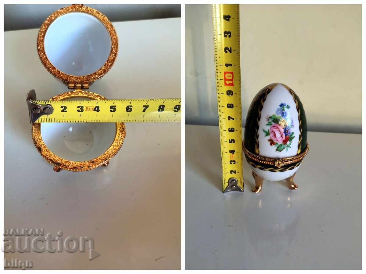 Πορσελάνινο Αυγό-Κοσμηματοκιβώτιο-Λιμόζ - 7