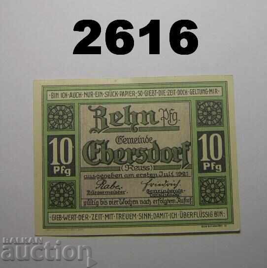 Ebersdorf 10 pfennig 1921 Германия