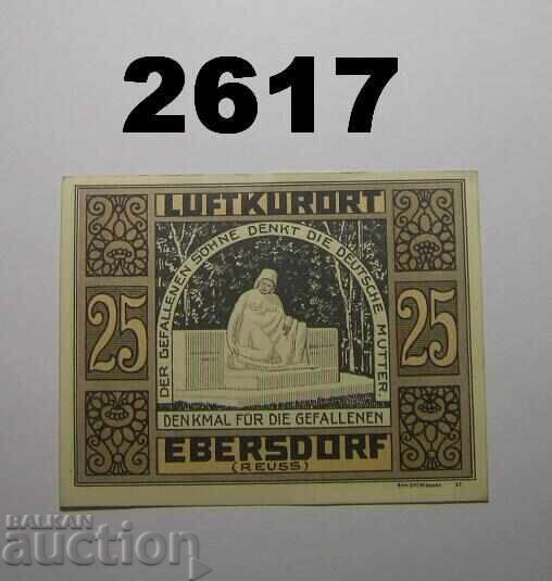 Ebersdorf 25 pfennig 1921 Германия с цена 4.00 лв. | € 2.05