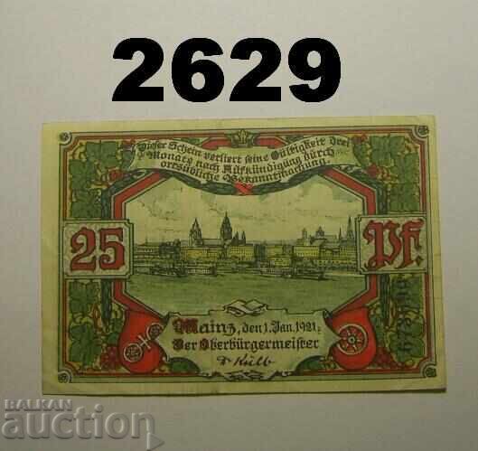 Mainz 25 pfennig 1921 Germany