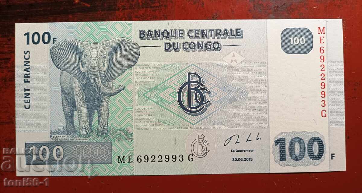 Kongo 100 franki 2013g UNC Kongo 100 franki 2013g UNC