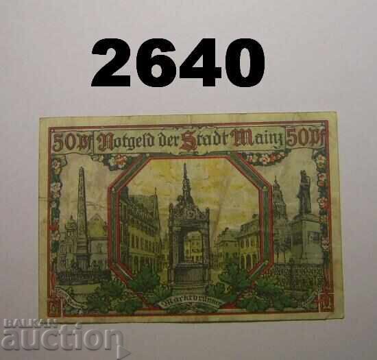 Mainz 50 pfennig 1921 Germania cu preț 1.00 BGN | € 0.51