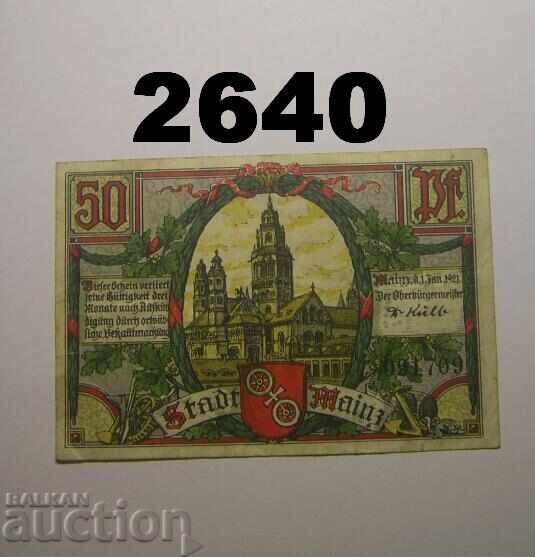 Mainz 50 pfennig 1921 Germania