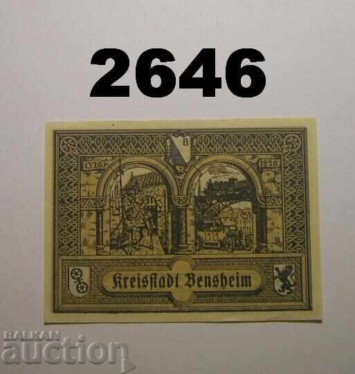 Μπενσάιμ 50 φεννίγκ 1920 Γερμανία με τιμή 3.00 BGN | € 1.53