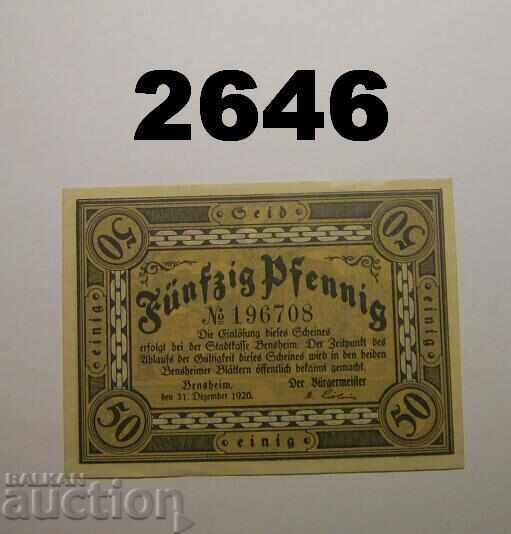 Μπενσάιμ 50 φεννίγκ 1920 Γερμανία