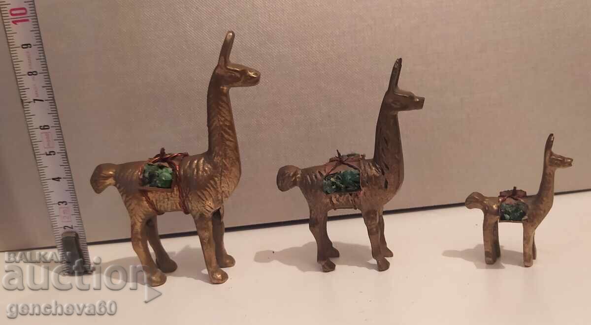 Аукцион Комплект  фигури на месингови лами