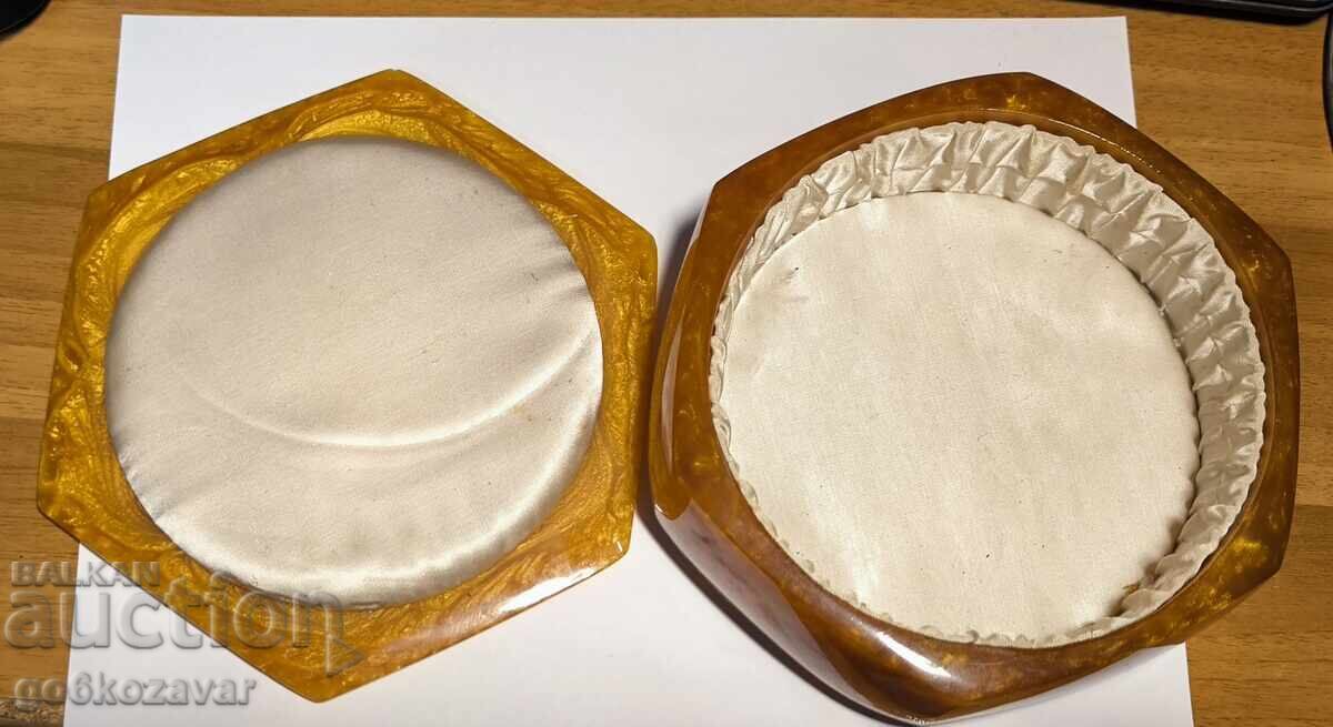 Παράδοση Βουλγαρική κοσμηματοθήκη τεχνητό κεχριμπαρένιο Catalin NRB