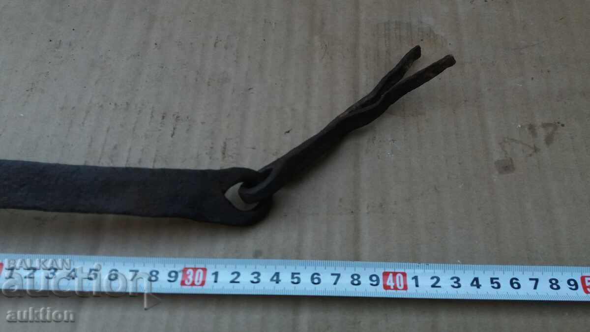 Auction  Forged Revival Door Knocker, Latch, Handle