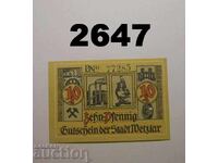 Wetzlar 10 pfennig 1920 Germany