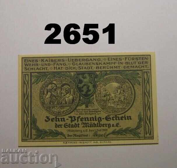 Muhlberg 10 pfennig 1921 Germany