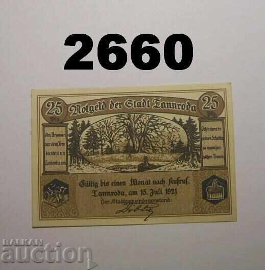 Ταννρόντα 25 φεννίγκ 1921 Γερμανία