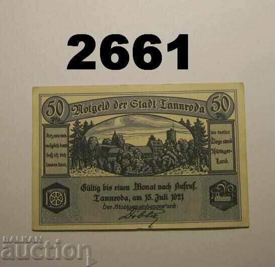 Tannroda 50 pfennig 1921 Germania Tannroda 50 pfennig 1921 Germania