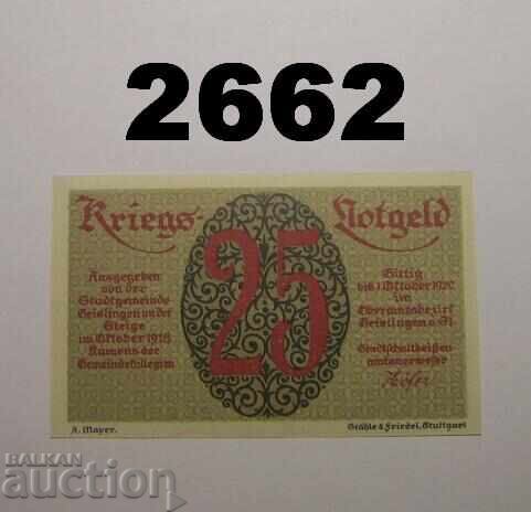 Geislingen 25 pfennig 1918 Germany with price 3.50 BGN | € 1.79