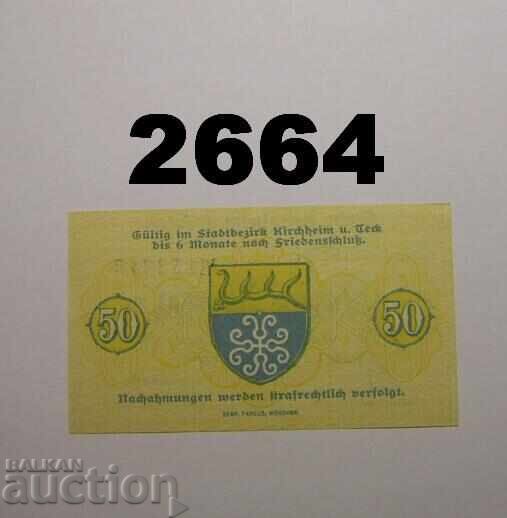 Kirchheim 50 pfennig 1918 Γερμανία με τιμή 1.50 BGN | € 0.77