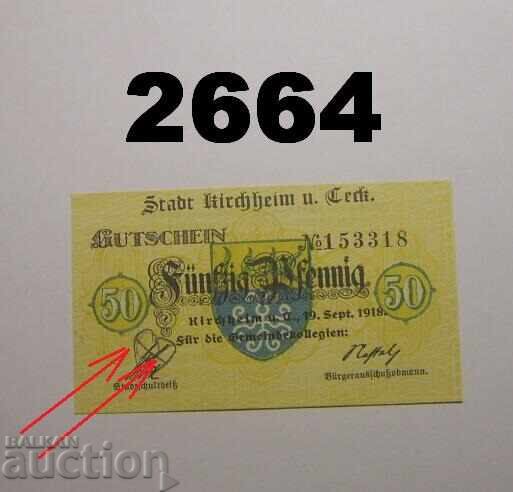 Kirchheim 50 pfennig 1918 Γερμανία