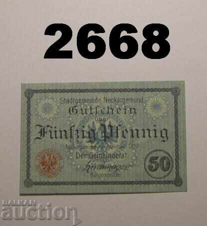 Neckargemund 50 pfennig 1917 Germany